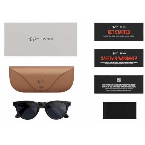 Умные очки Ray-Ban Meta* Headliner Gen 2 Shiny Black, Фотохромные линзы Graphite Green Transitions (RW4013), размер L